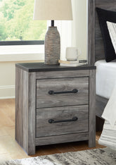 Tampa Furniture Outlet Lutz - Ashley Furniture - Bronyan Bedroom - Two Drawer Night Stand / Dark Gray - B1290-92